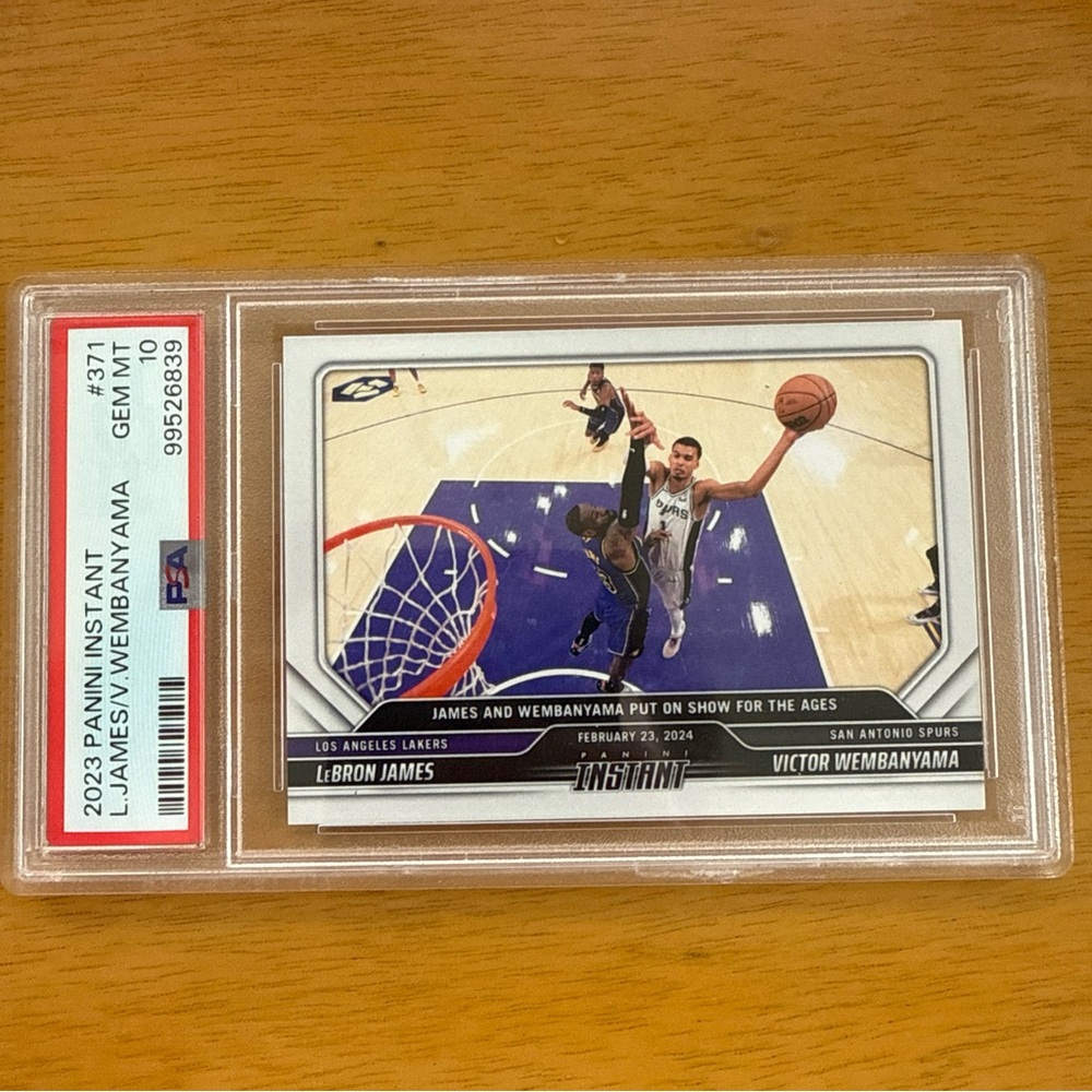 Panini Instant LeBron James and Victor Wembanyama PSA 10 /5496 Rare